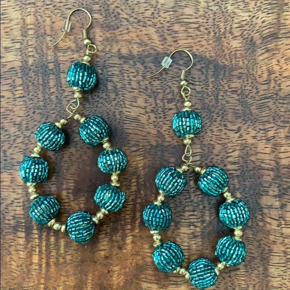NEW!!  BEAUTIFUL Turquoise Blue/Green Earrings